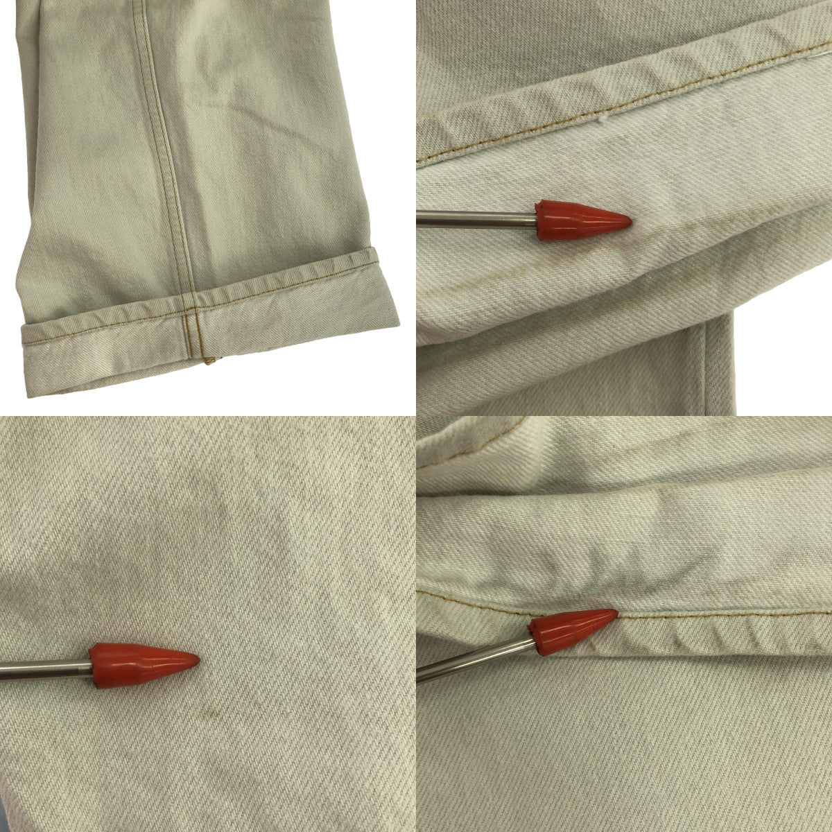 Maison Margiela | 2023SS |寬版畫家牛仔褲 |尺寸 24 |象牙 |女性的