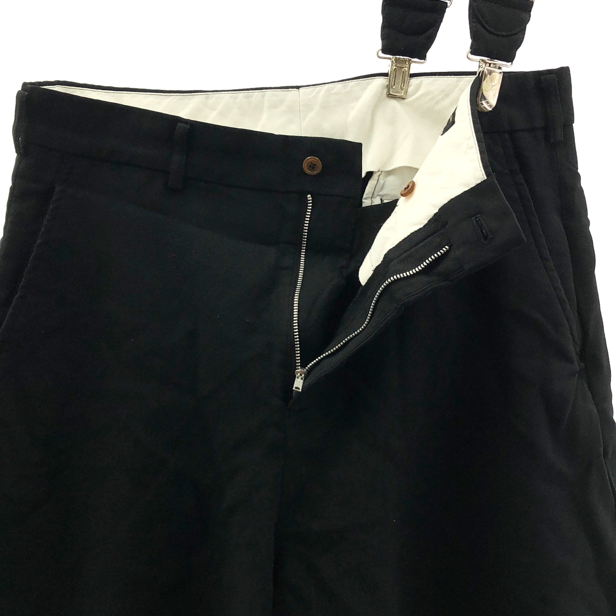 COMME des GARCONS HOMME PLUS / 콤데 갤슨 옴플루스 | 2021SS | 축융 비대칭 하프 팬츠 | XS |