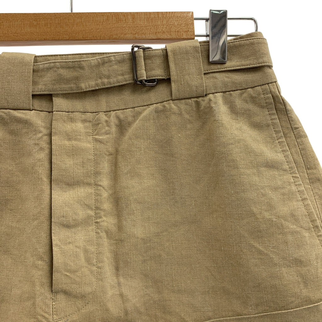 PRADA / 프라다 | 린넨 벨티드 반바지 | 38 |