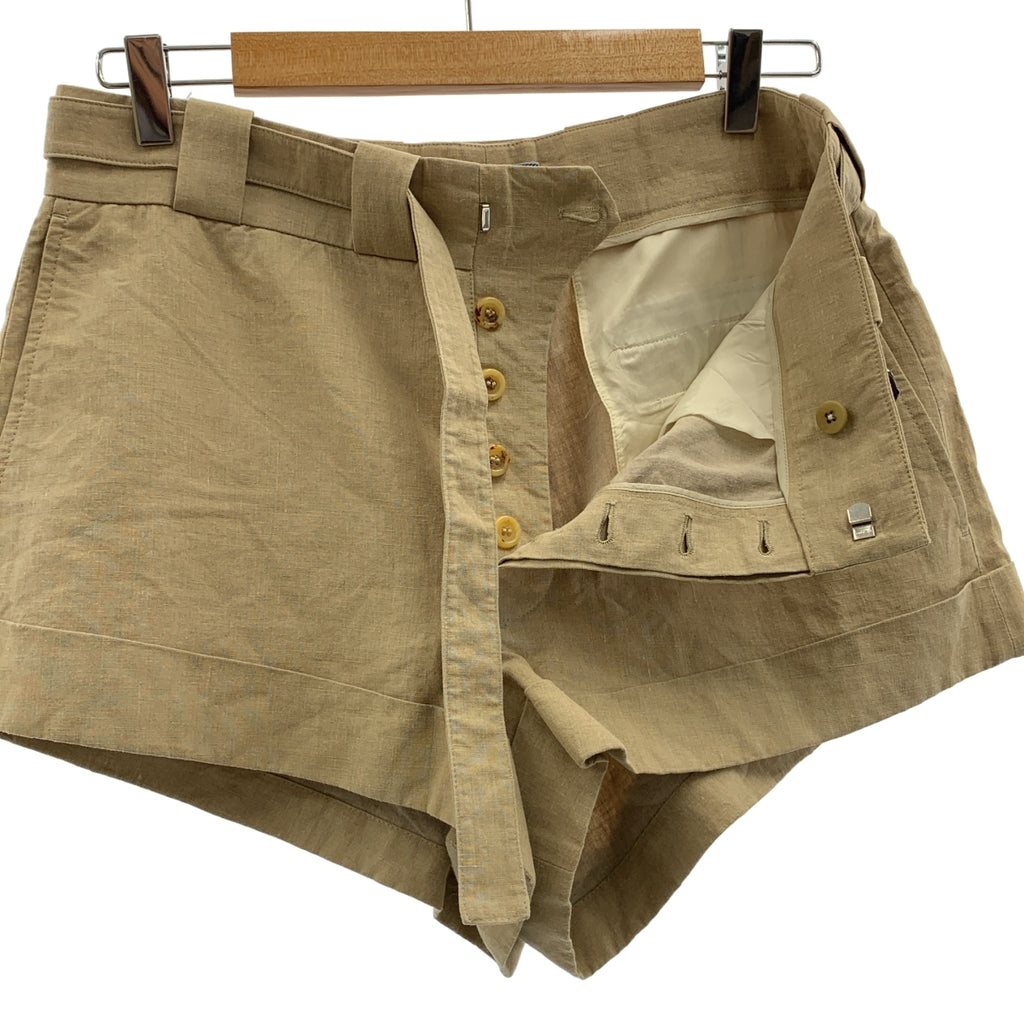 PRADA / 프라다 | 린넨 벨티드 반바지 | 38 |