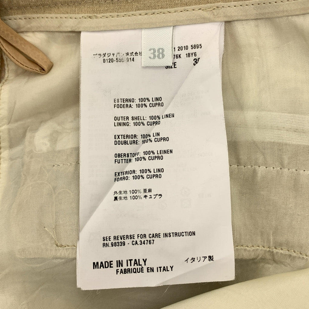 PRADA / 프라다 | 린넨 벨티드 반바지 | 38 |