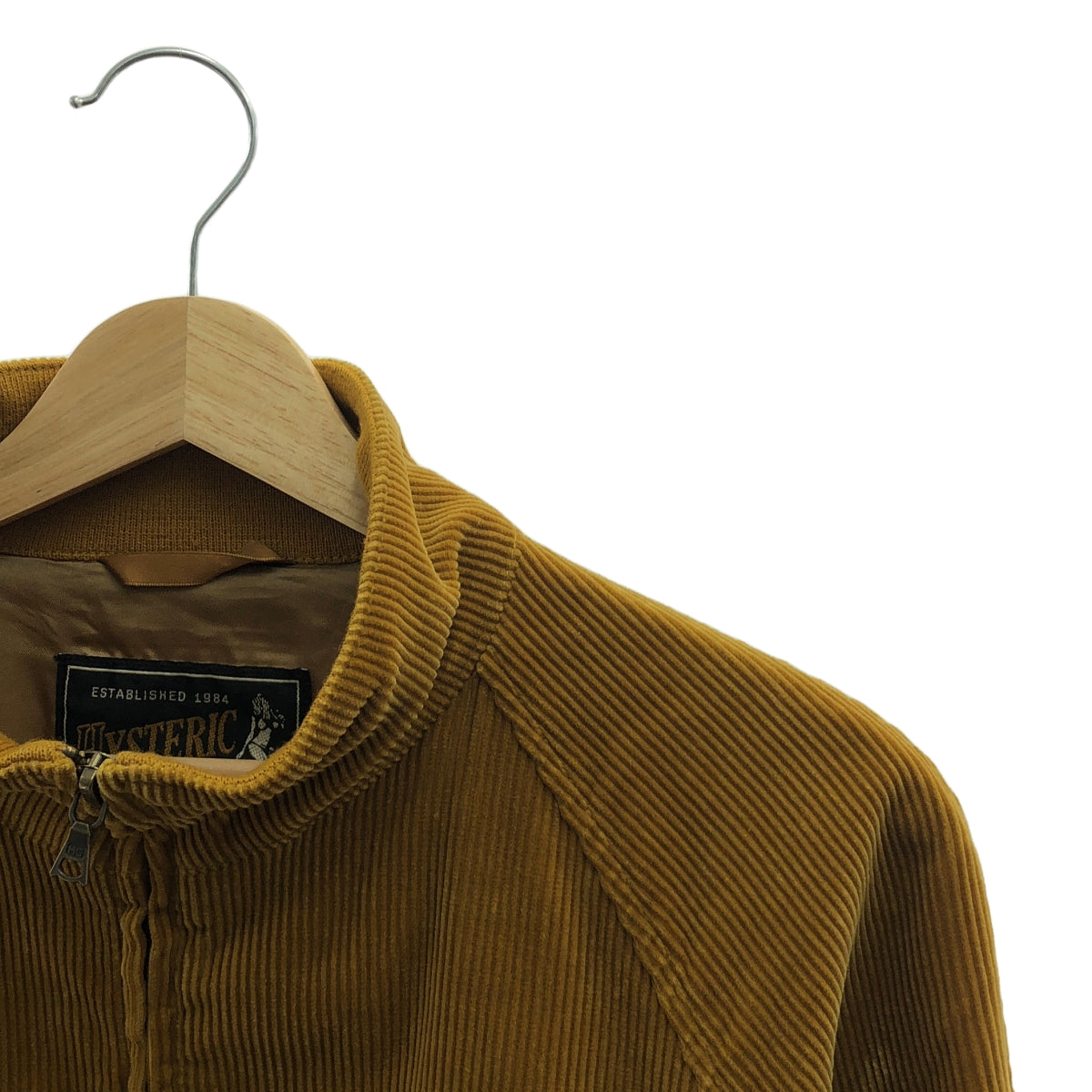 HYSTERIC GLAMOUR / ヒステリックグラマー | 2017AW | スタンドカラーラグランJK コーデュロイ ジップ ブルゾン | M | マスタード | メンズ