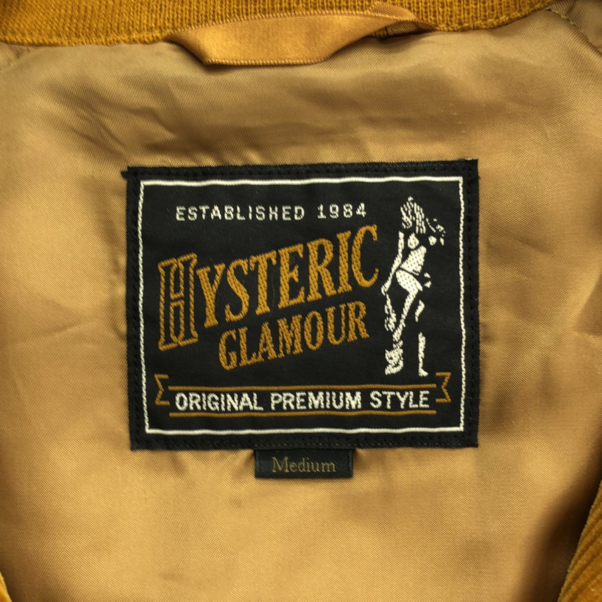 HYSTERIC GLAMOUR / ヒステリックグラマー | 2017AW | スタンドカラーラグランJK コーデュロイ ジップ ブルゾン | M | マスタード | メンズ