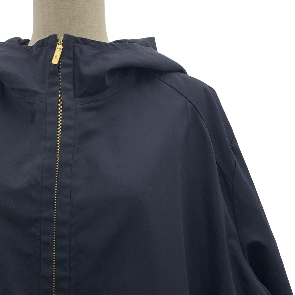 BLAMINK / ブラミンク | R C/S HOOD CT コットン シルク ギャザー フーデッド コート | 36 | レディース