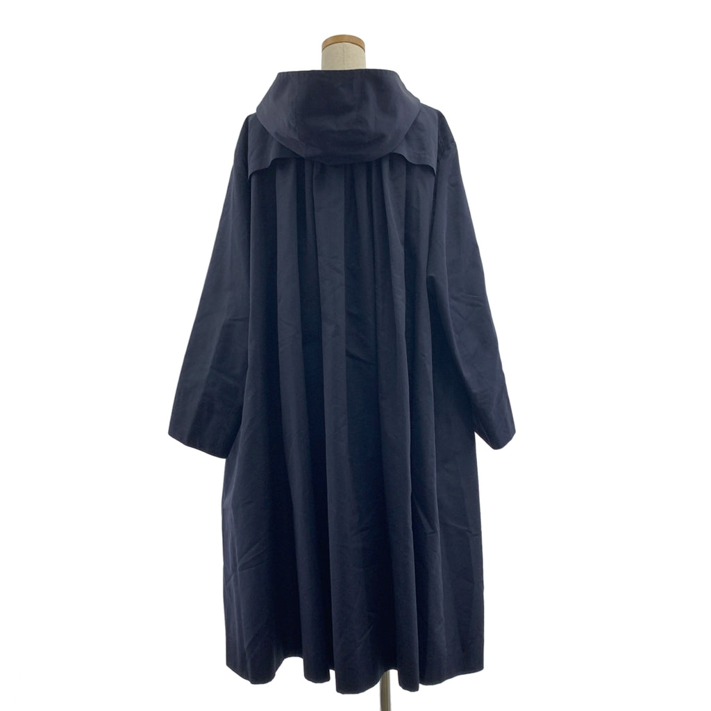 BLAMINK / ブラミンク | R C/S HOOD CT コットン シルク ギャザー フーデッド コート | 36 | レディース