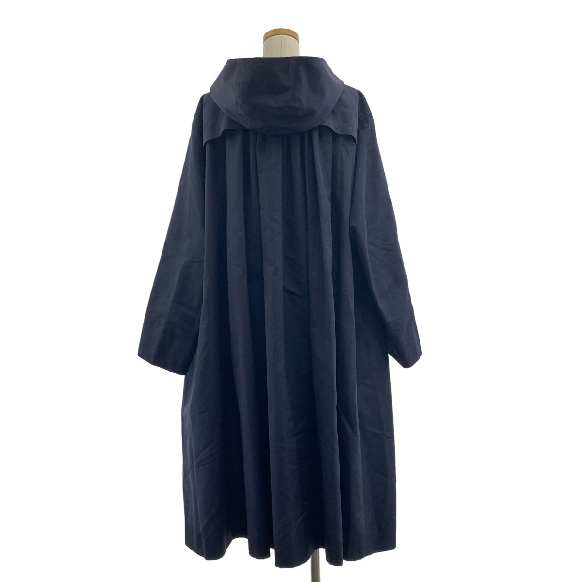 BLAMINK / ブラミンク | R C/S HOOD CT コットン シルク ギャザー フーデッド コート | 36 | レディース