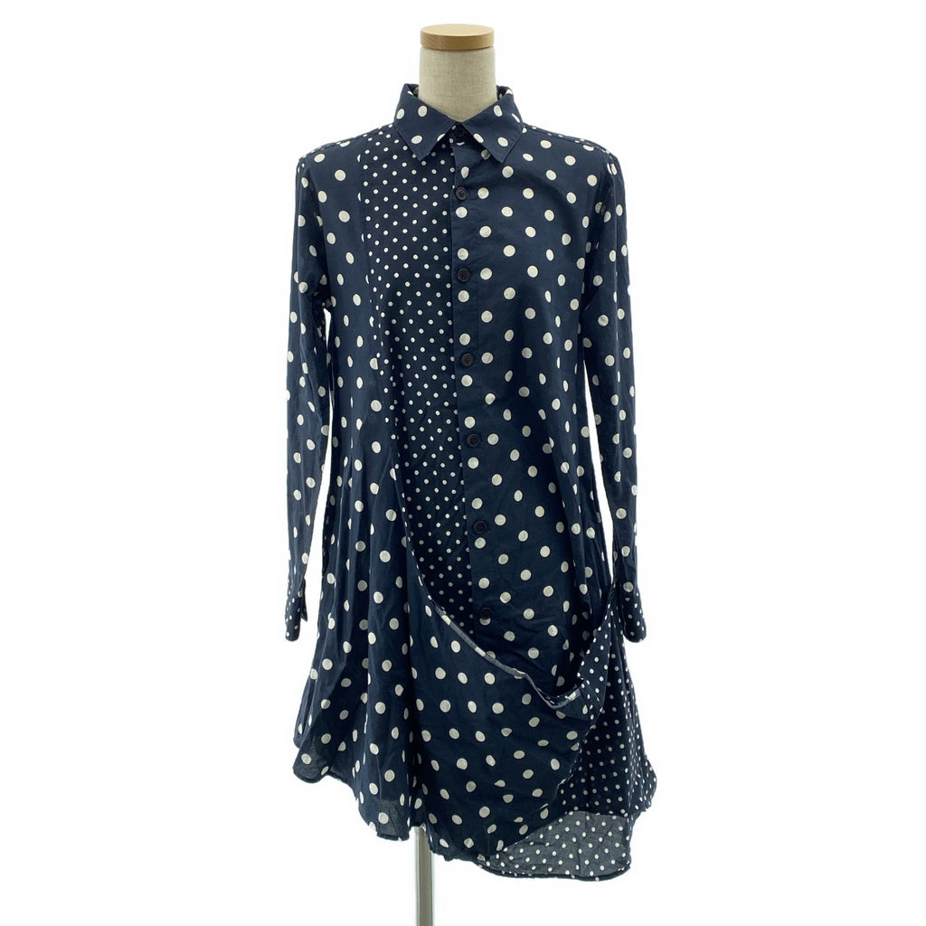 Y's / Y's Yohji Yamamoto | 2002 春夏系列 | 帶口袋的波點印花襯衫裙 | 1 | 女裝