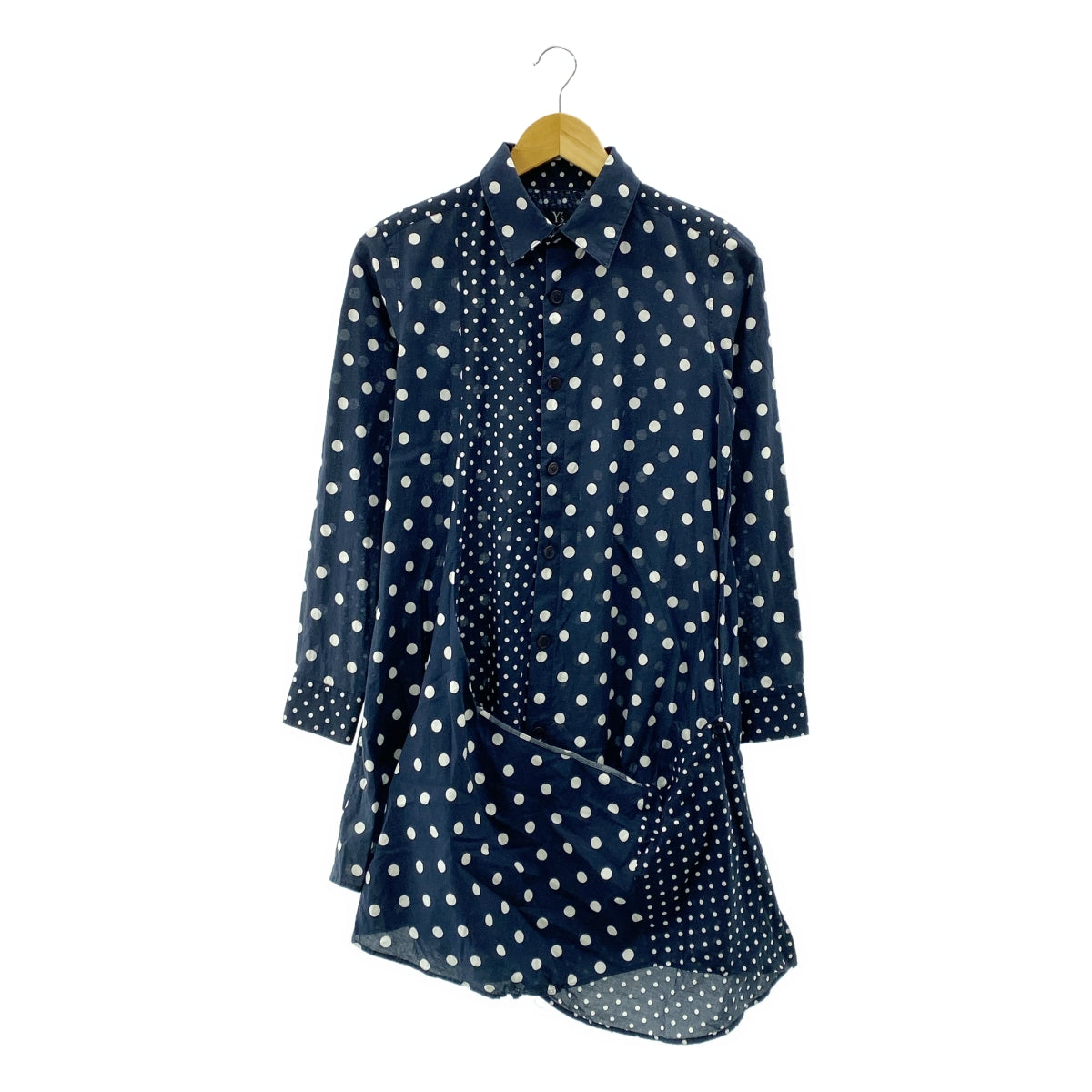 Y's / Y's Yohji Yamamoto | 2002 春夏系列 | 帶口袋的波點印花襯衫裙 | 1 | 女裝