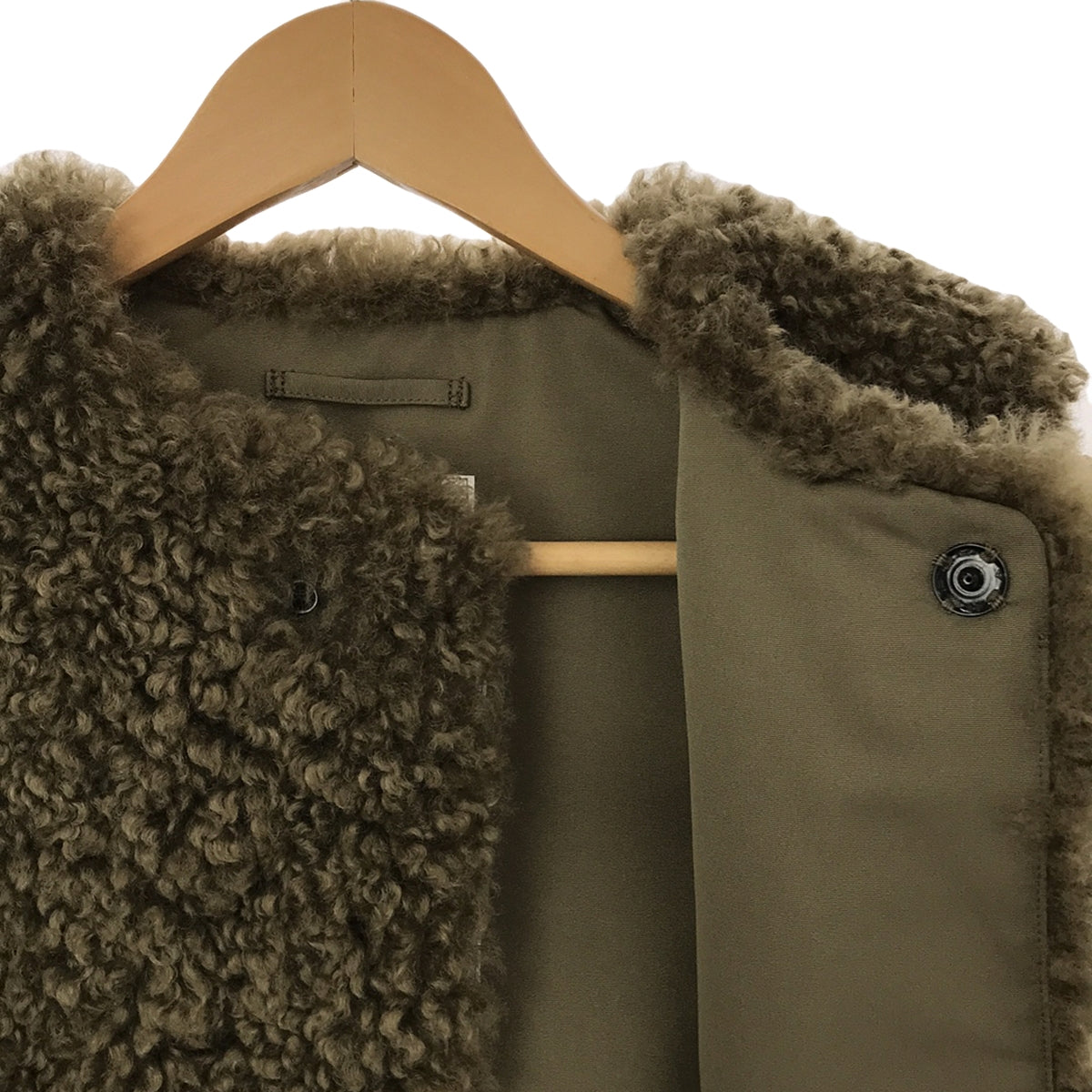 HYKE / ハイク | 2023AW | FAUX SHEARLING CROPPED VEST / ファーベスト / 総裏地 | OSFA |  レディース