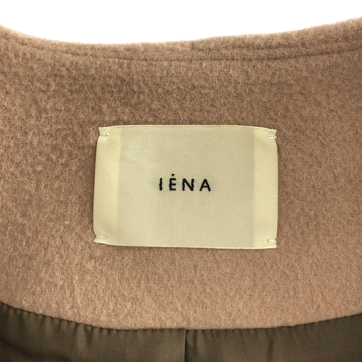 IENA | Lambswool No-Collar Coat | 36 | Pink | Women's