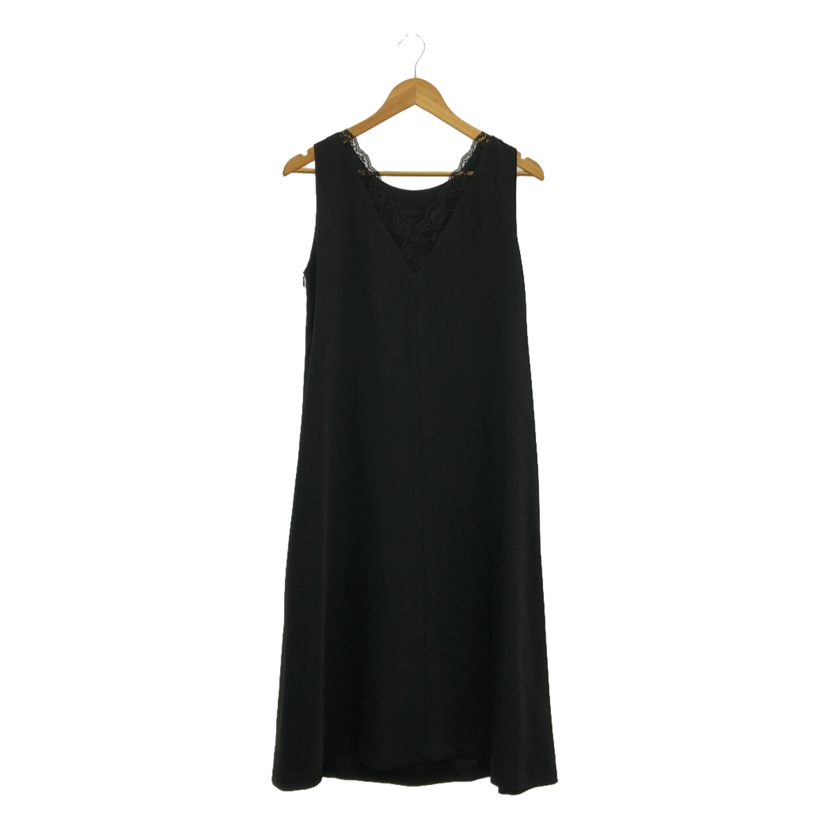 [狀況良好] 出沒 |無袖蕾絲V領連身裙 |尺寸 38 |黑色 |女性的