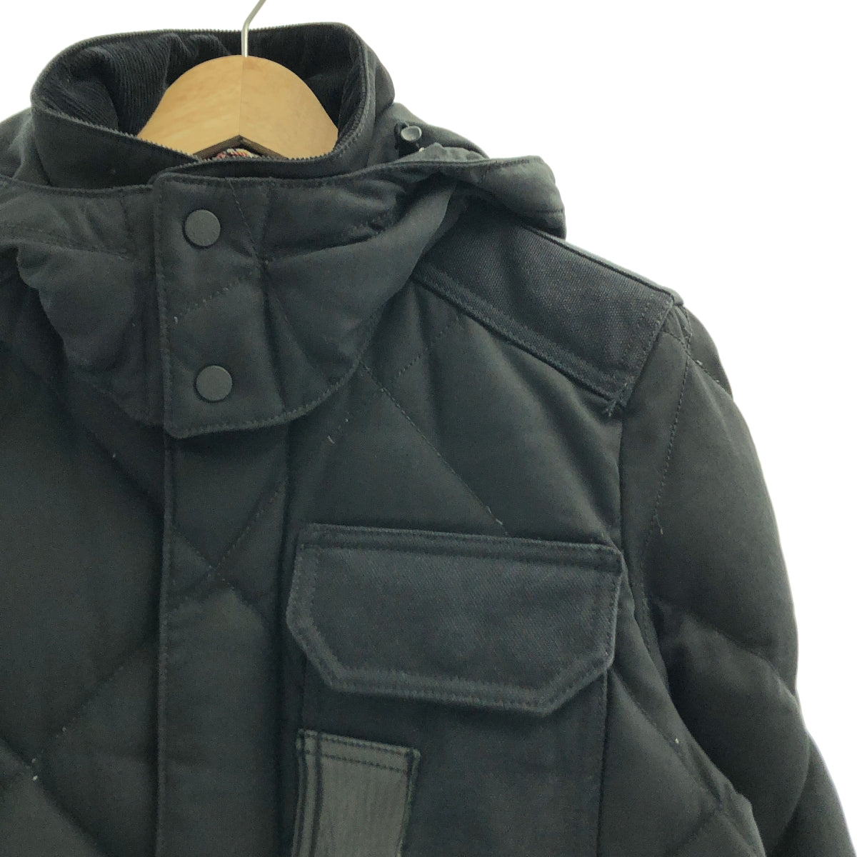 JUNYA WATANABE COMME des GARCONS MAN / ジュンヤワタナベコムデギャルソンマン | 2012AW | × DUVETICA / デュベティカ キルティング エルボーパッチ フーデッド ダウンジャケット | XS | メンズ