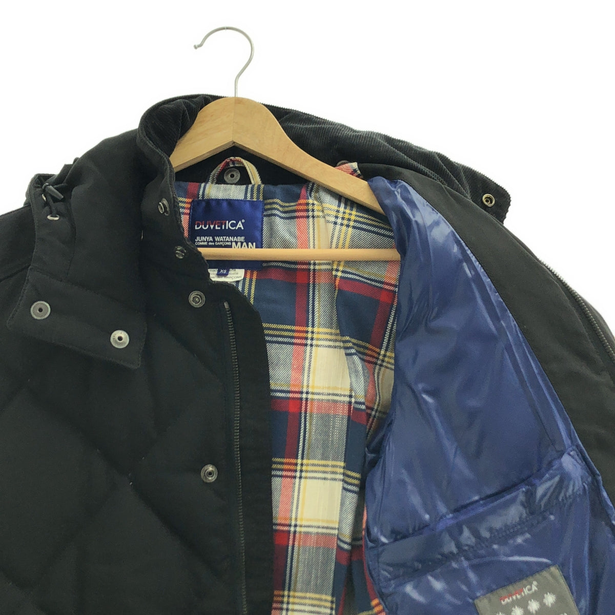 JUNYA WATANABE COMME des GARCONS MAN / ジュンヤワタナベコムデギャルソンマン | 2012AW | × DUVETICA / デュベティカ キルティング エルボーパッチ フーデッド ダウンジャケット | XS | メンズ