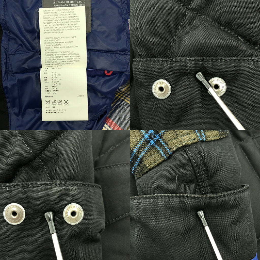 JUNYA WATANABE COMME des GARCONS MAN / ジュンヤワタナベコムデギャルソンマン | 2012AW | × DUVETICA / デュベティカ キルティング エルボーパッチ フーデッド ダウンジャケット | XS | メンズ
