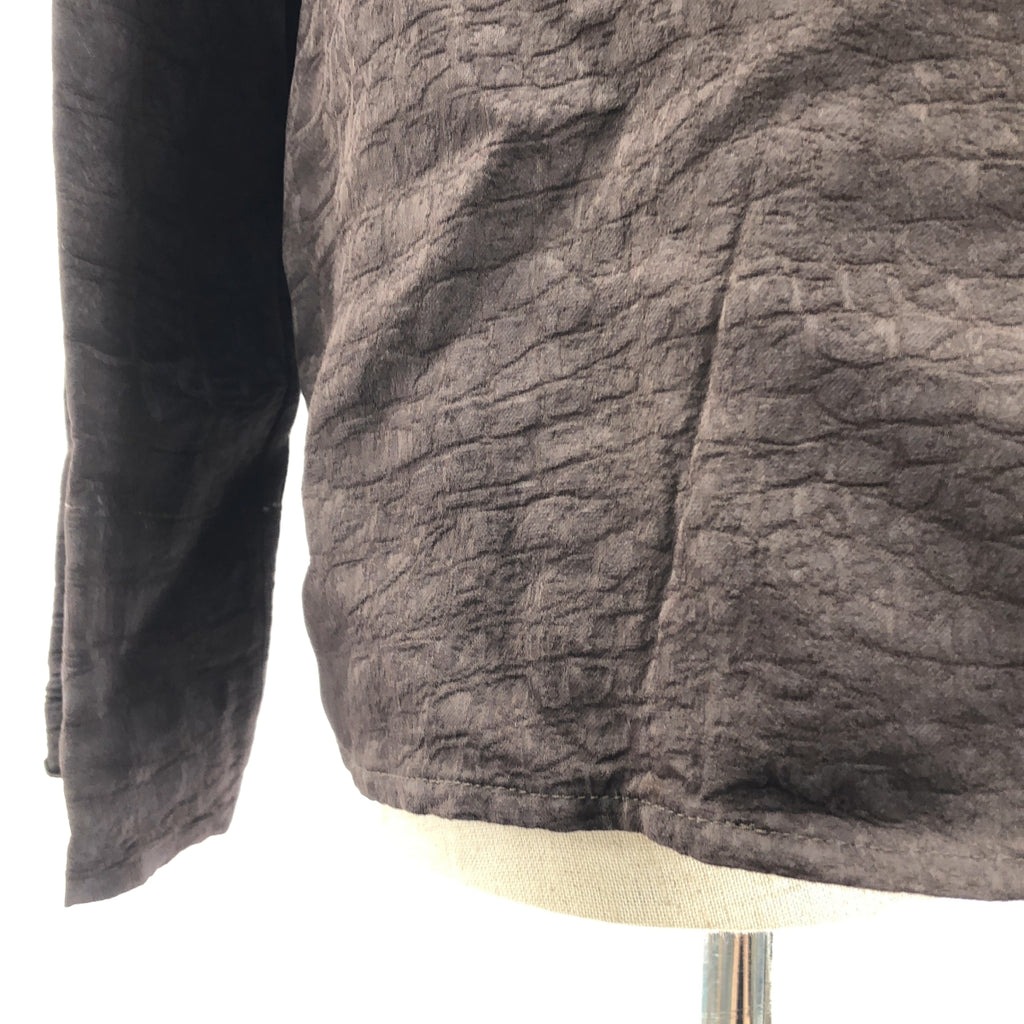 【美品】  JACQUEMUS / ジャックムス | 2025SS | Notte ロゴチャーム ジャガード ビスコース シャツ | 38 | ブラウン | レディース