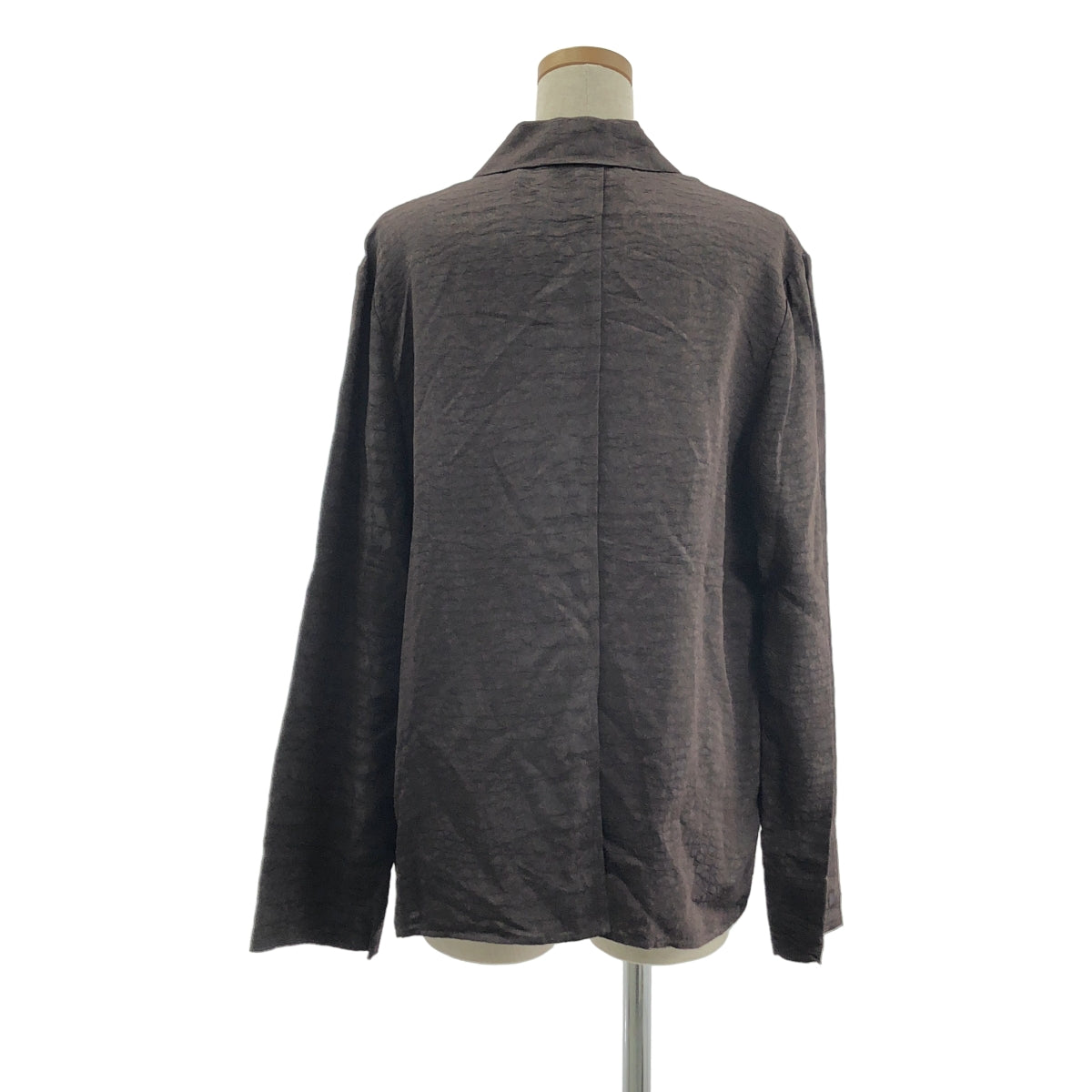 【美品】  JACQUEMUS / ジャックムス | 2025SS | Notte ロゴチャーム ジャガード ビスコース シャツ | 38 | ブラウン | レディース