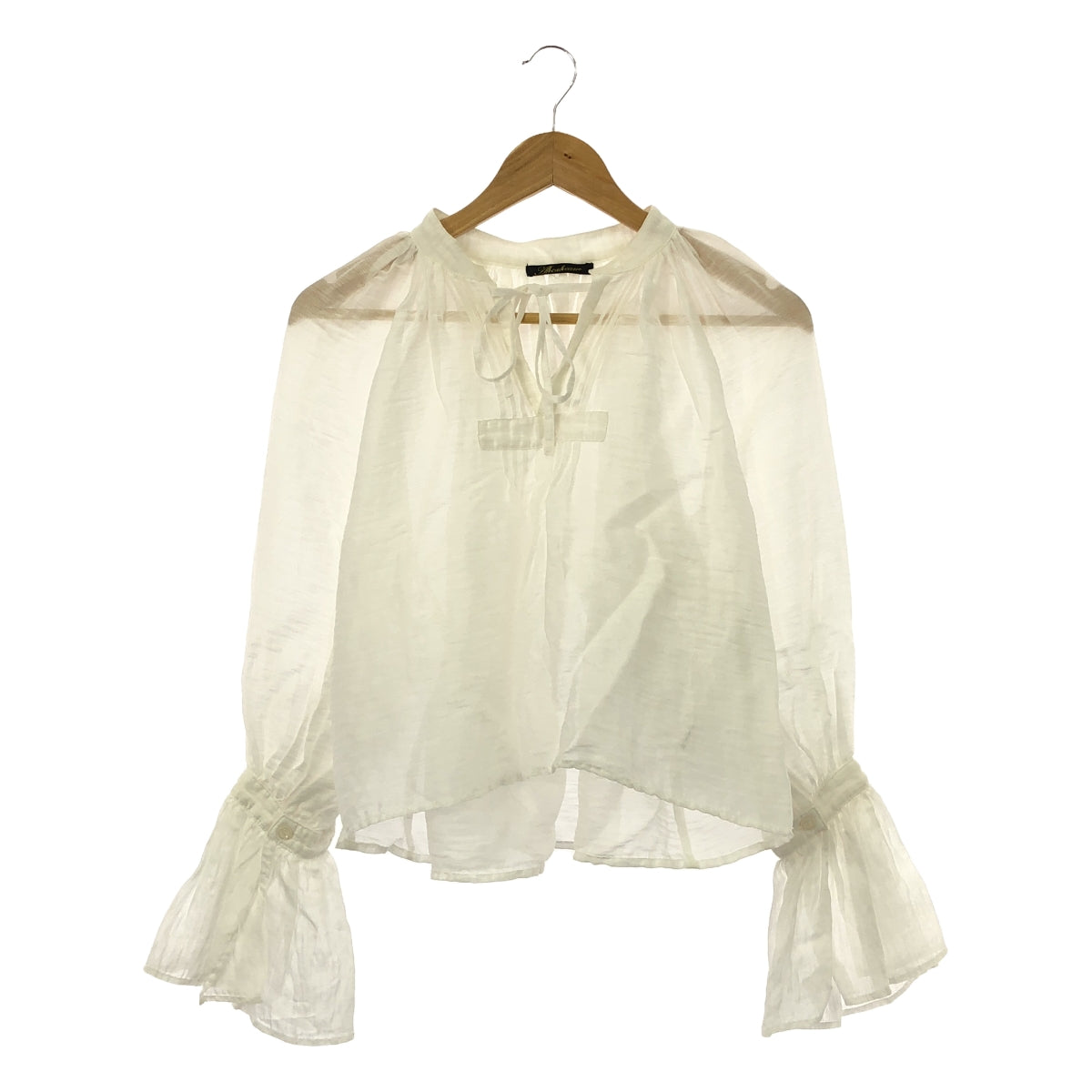 Achachum / Achachum | Linen blend ribbon gathered pullover blouse |