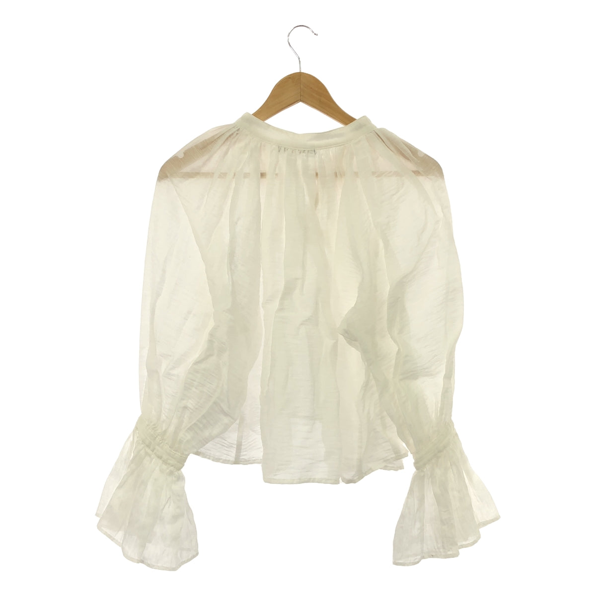 Achachum / Achachum | Linen blend ribbon gathered pullover blouse |