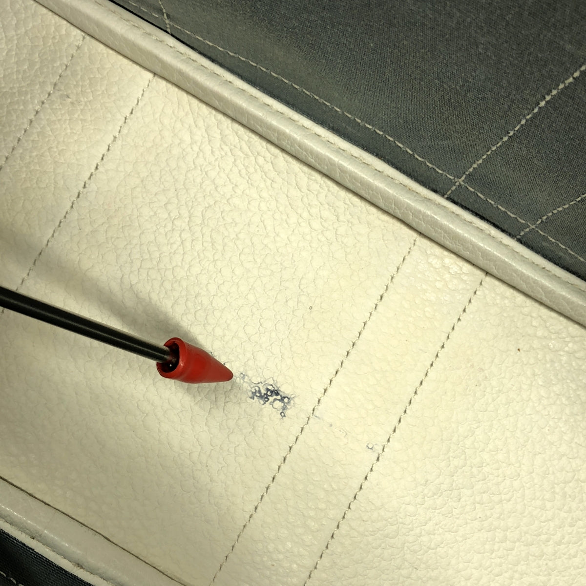 HERMES | Garden Party TPM Canvas Leather Tote Bag | Blue/White | Women's