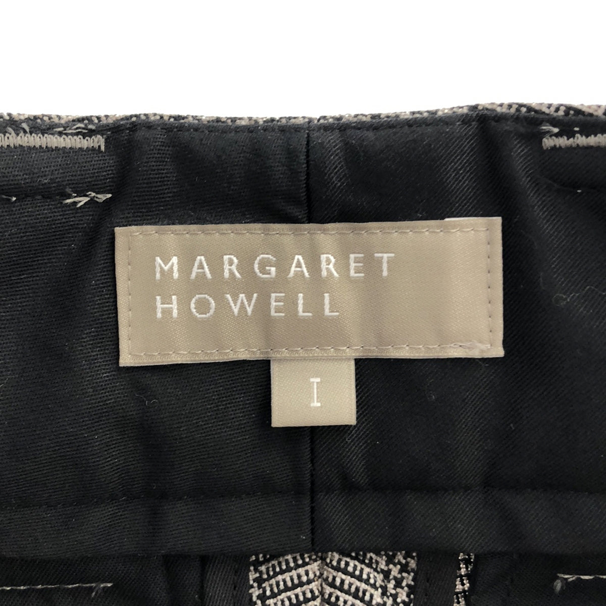 MARGARET HOWELL / マーガレットハウエル | 2020AW | オーバーチェック ウール タック クロップドパンツ | 1 |  レディース