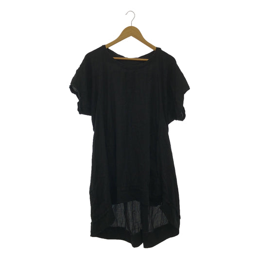 Ground Y | Tencel Back Gathered Volume Over Dress | 1 | Black | Women's