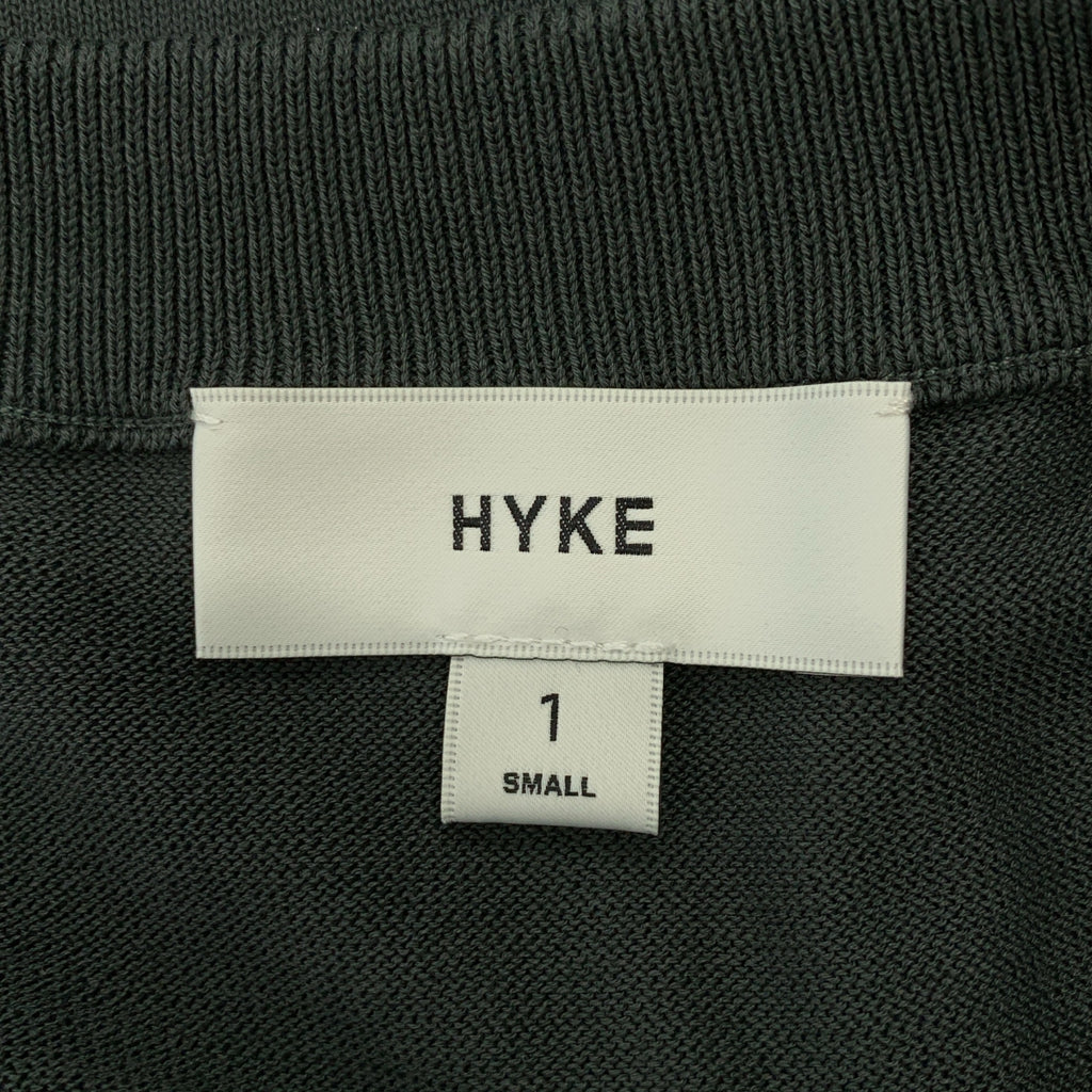 HYKE / 하이크 | 2025SS | CREW NECK CROPPED SWEATER WITH SHEER SLEEVE / 시어 슬리브 스웨트 블라우스 | 01 |