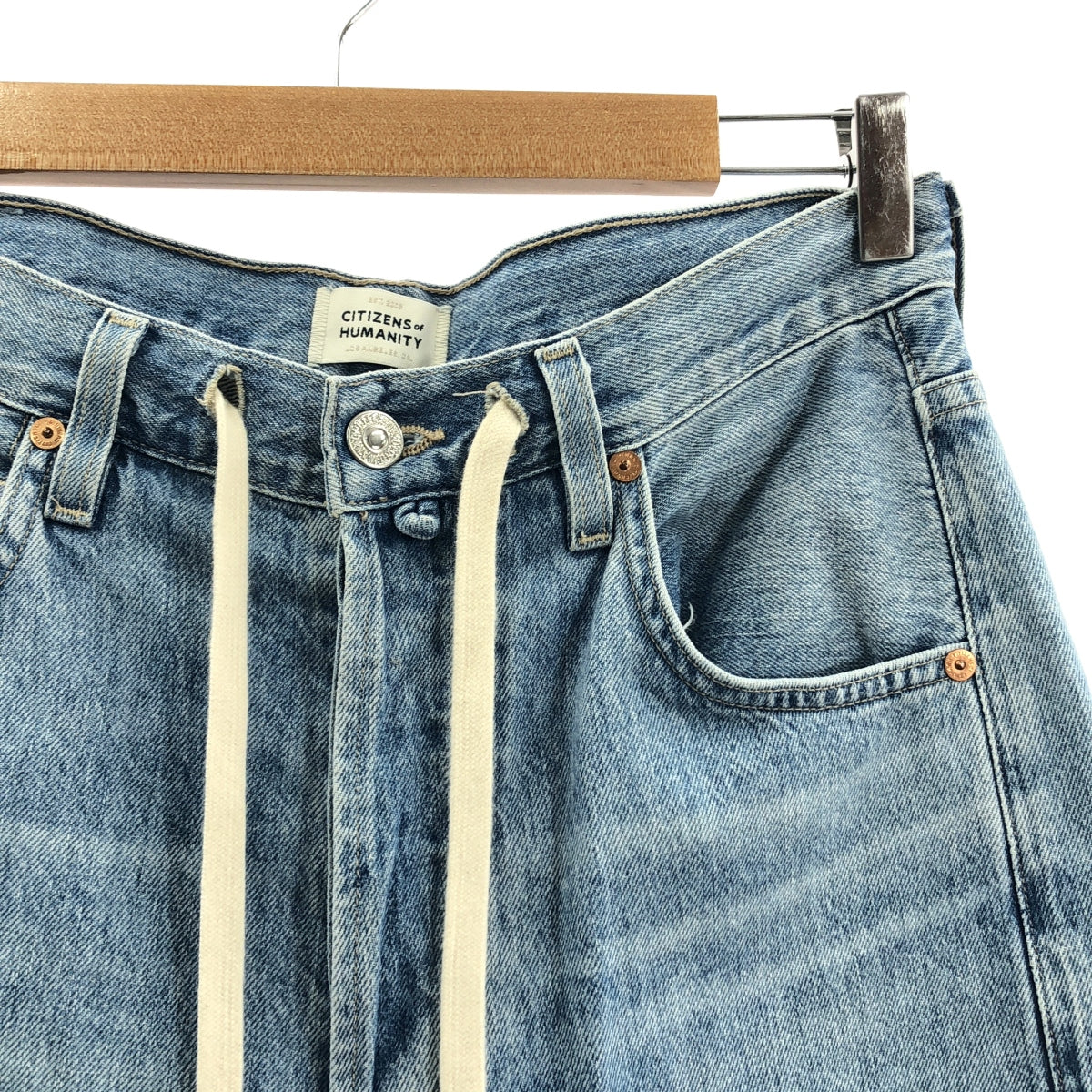 人類公民 | 2023 秋冬系列 | BRYNN 抽繩/捲邊闊腿牛仔褲 | 24 碼 | 女款