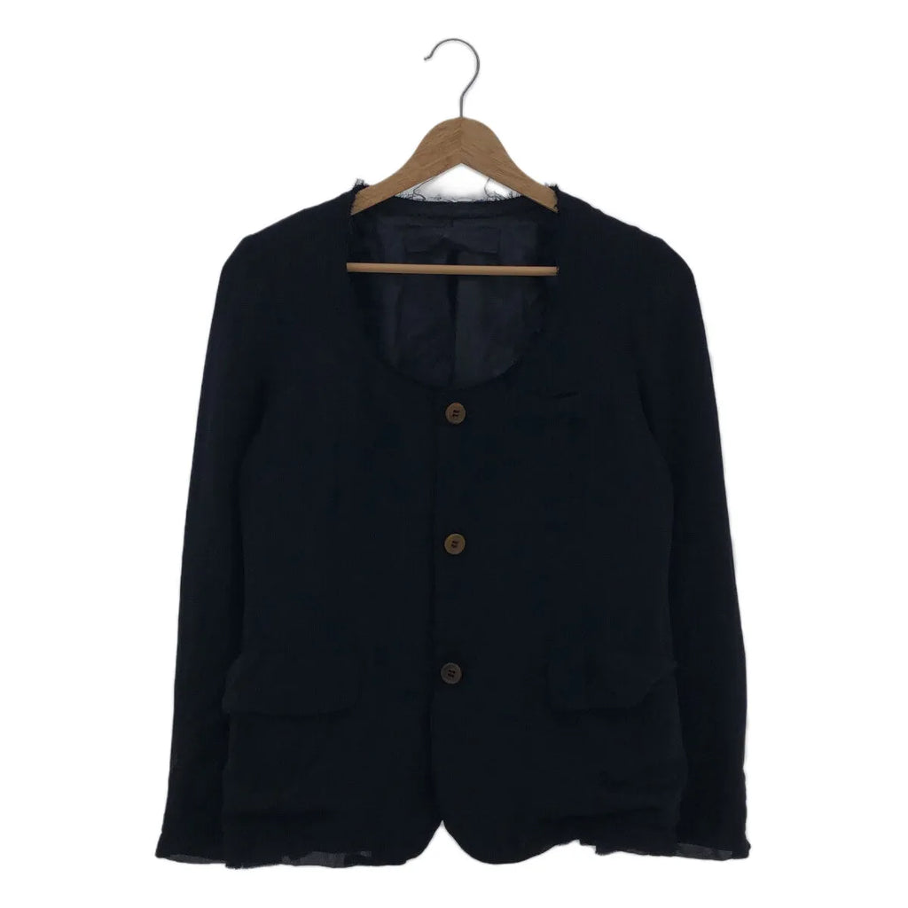 COMME des GARCONS COMME des GARCONS / 콤콤 | 2023SS | 뒤집을 수있는 프릴 노 컬러 재킷 | XS | 네이비 | 여성
