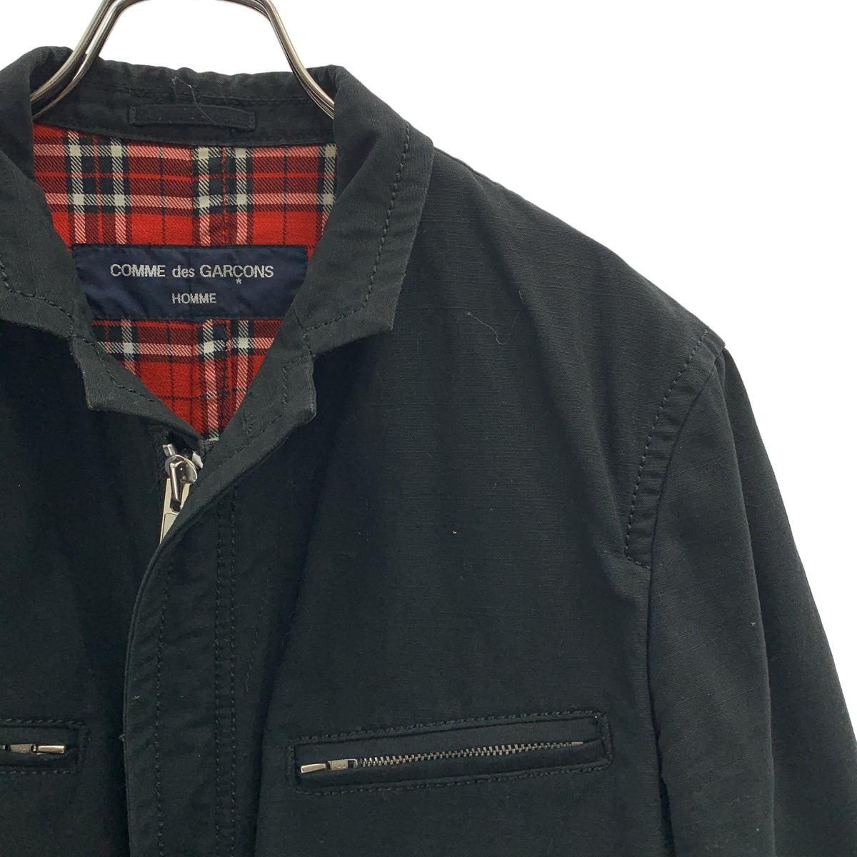 COMME des GARCONS HOMME / コムデギャルソンオム | 2006AW | コットン 裏チェック ジップ ジャケット |