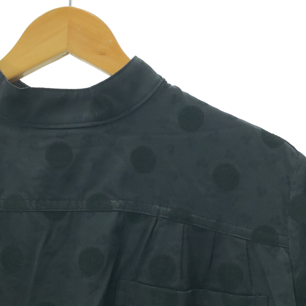 tricot COMME des GARCONS / Tricom De Galson | 2019 AW | 폴리 에스테르 레이온 도트 스탠드 컬러 원피스 | M | 여성
