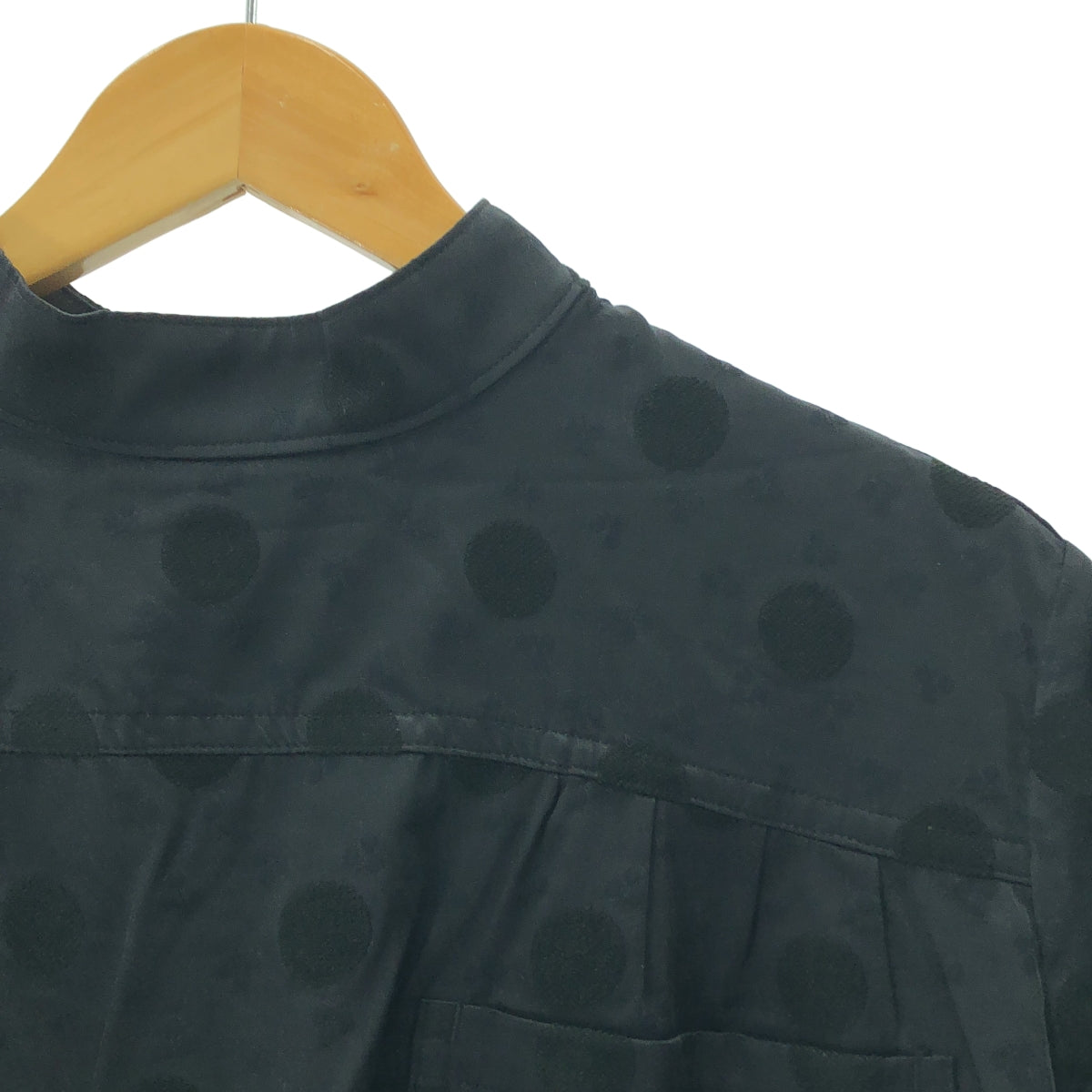 tricot COMME des GARCONS / Tricom De Galson | 2019 AW | 폴리 에스테르 레이온 도트 스탠드 컬러 원피스 | M | 여성