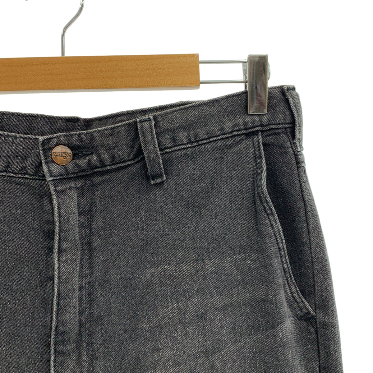 N.HOOLYWOOD / 엔 할리우드 | × WRANGLER / 랭글러 COMPILE WRANCHER / 컴파일 로고 블랙 데님 플레어 슬랙스 팬츠 | 40 | 남성