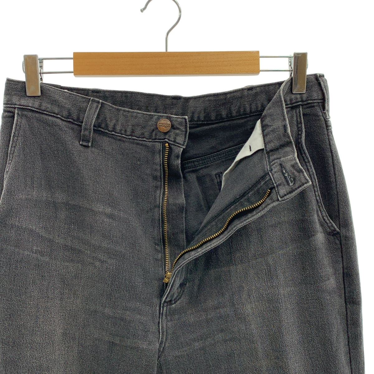 N.HOOLYWOOD / 엔 할리우드 | × WRANGLER / 랭글러 COMPILE WRANCHER / 컴파일 로고 블랙 데님 플레어 슬랙스 팬츠 | 40 | 남성