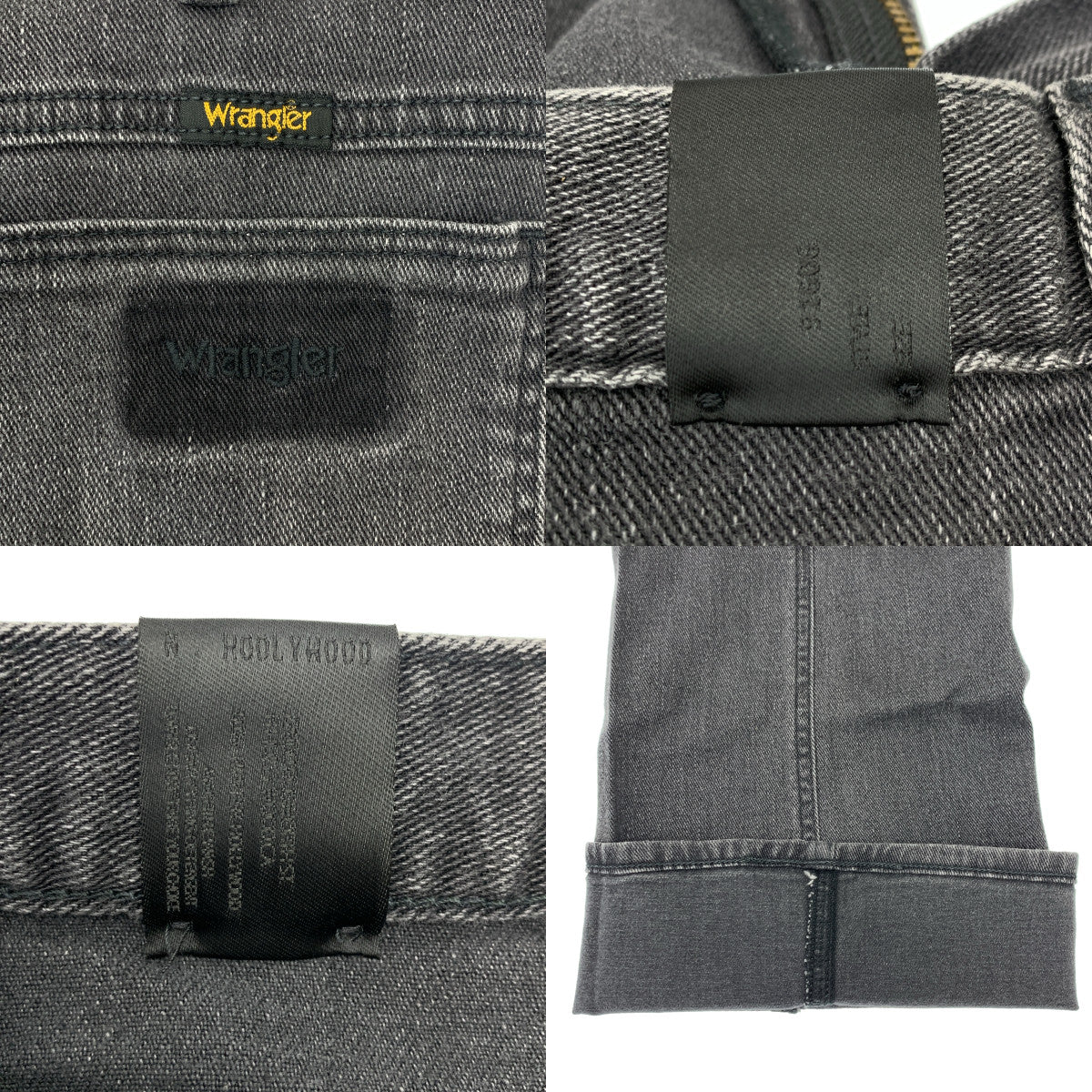 N.HOOLYWOOD / 엔 할리우드 | × WRANGLER / 랭글러 COMPILE WRANCHER / 컴파일 로고 블랙 데님 플레어 슬랙스 팬츠 | 40 | 남성