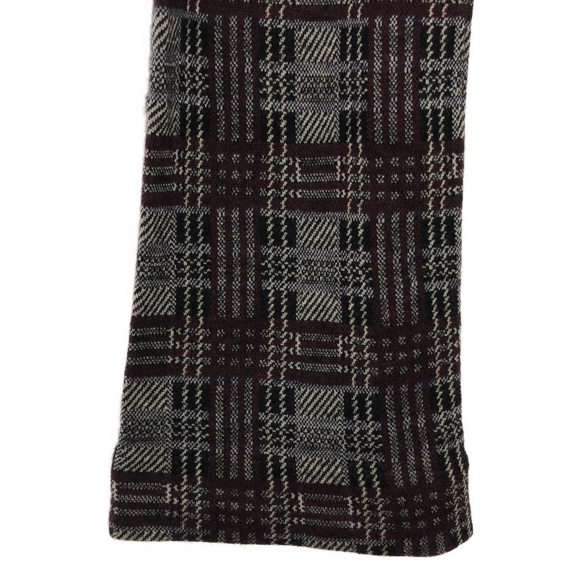 BOTTEGA VENETA |提花針織喇叭褲 |波爾多/白/黑 |女性的