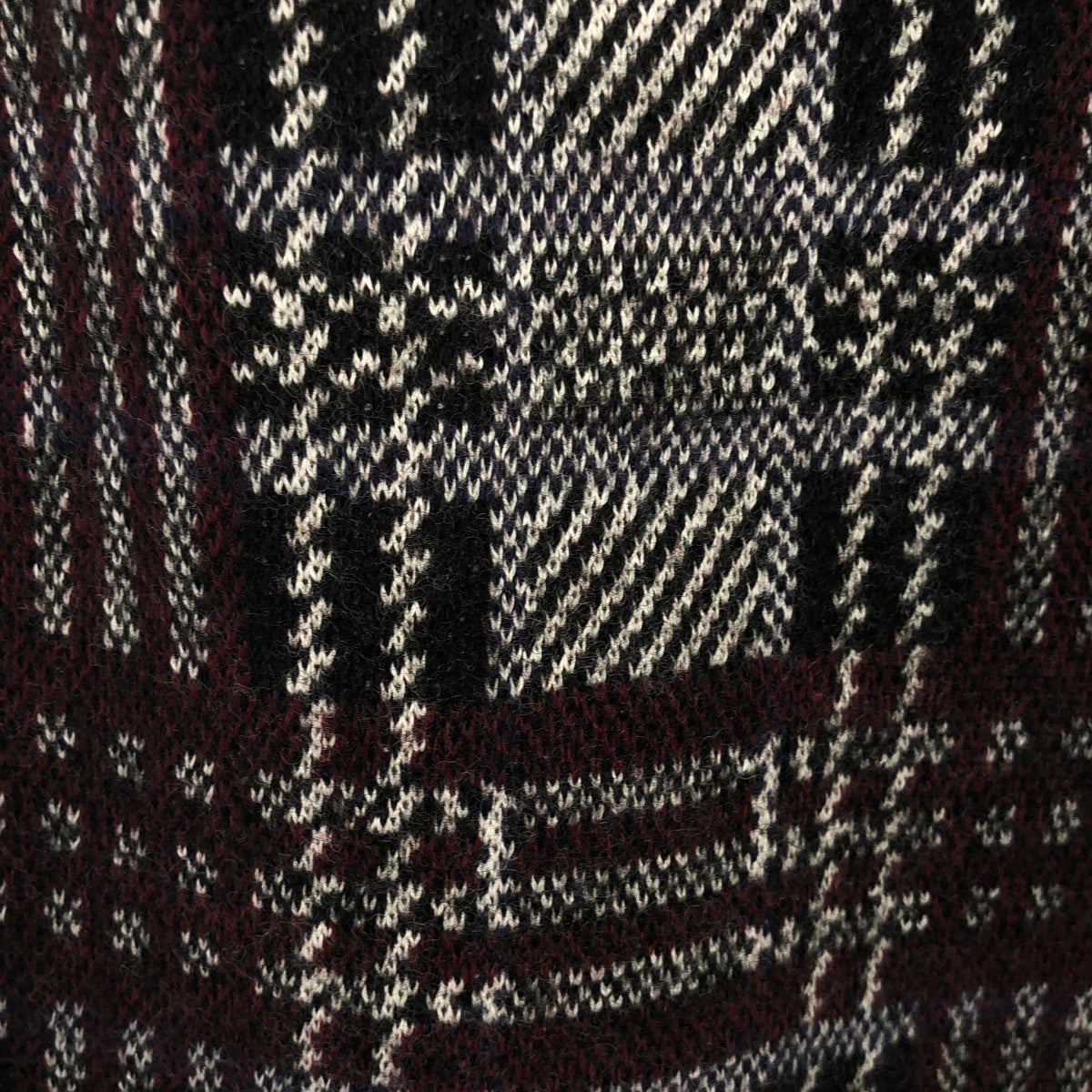 BOTTEGA VENETA / ボッテガヴェネタ | ジャガード ニット フレア イージーパンツ | ボルドー/ホワイト/ブラック系 | レディース