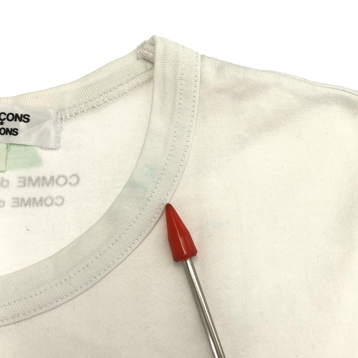 COMME des GARCONS | 2013 秋冬 | 雙面印花圓領T卹 | XS碼 | 白色 | 女款