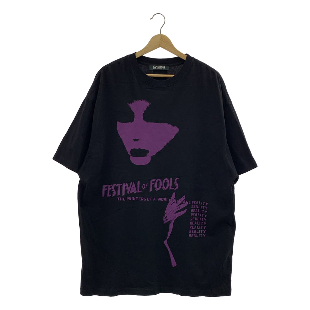 RAF SIMONS / 러프 시몬스 | 2022AW | OVERSIZED FESTIVAL FOOLS PRINT ON FRONT T-SHIRT 프린트 T셔츠 | M | 맨즈
