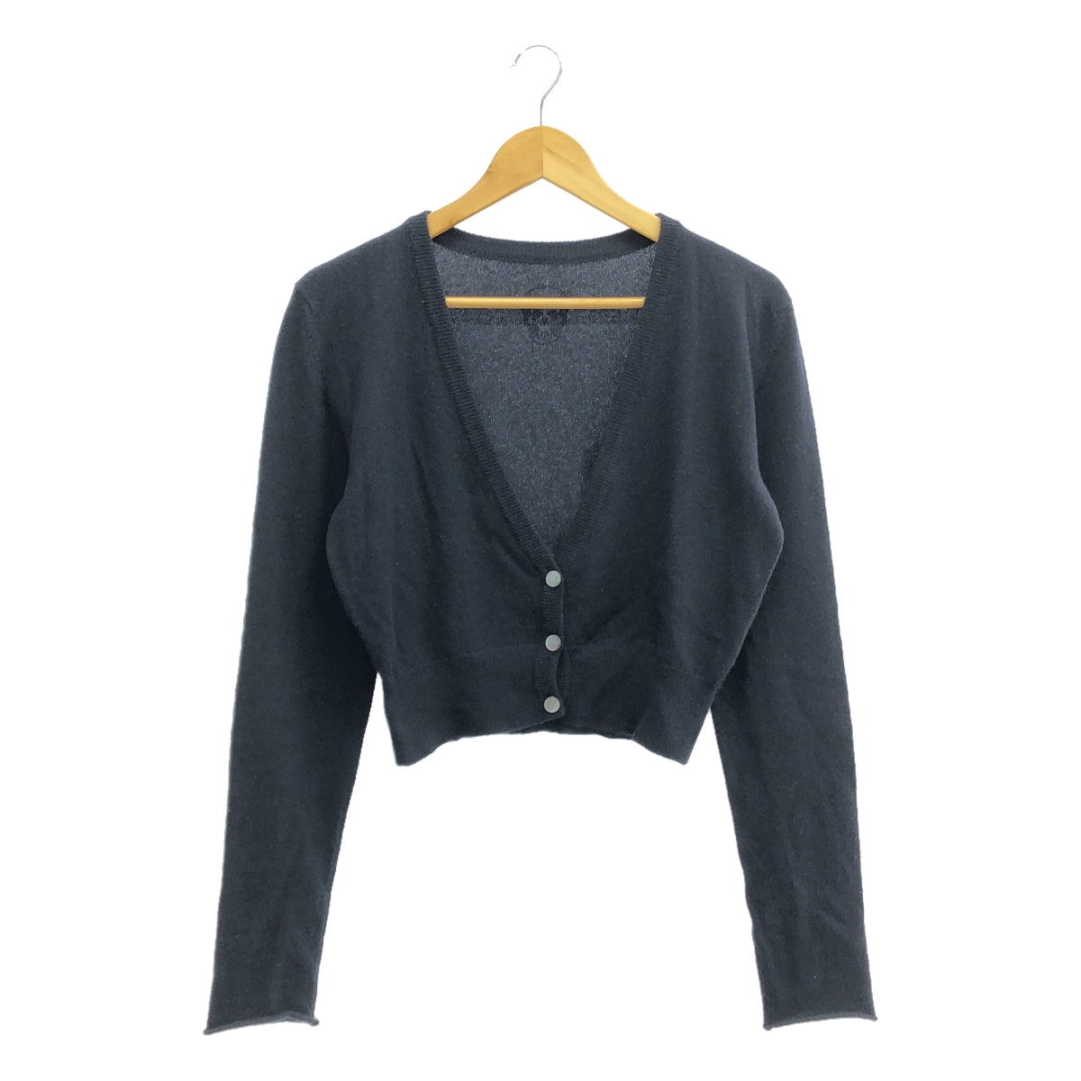 lucien pellat-finet / 루시안 페라피네 | 캐시미어 백스컬 V넥 가디건 | L | 네이비 |