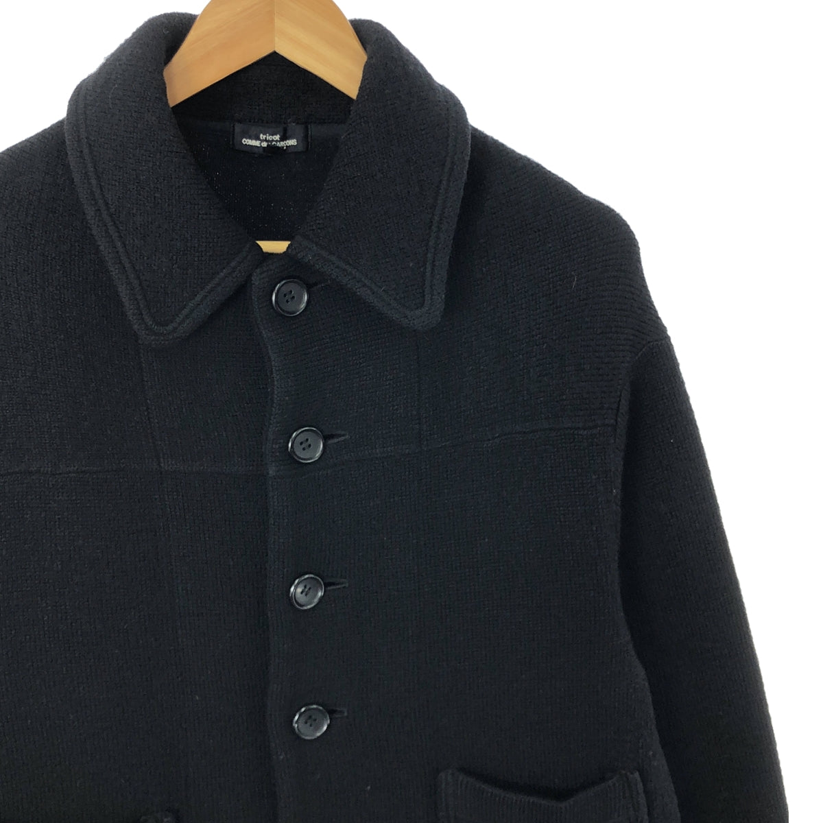 tricot COMME des GARCONS / 트리코콤 데 갤슨 | 2015AW | 울 니트 가디건 | M | 블랙 | 여성