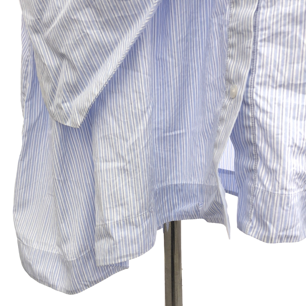 【미품】 Simone Rocha / 시모네로샤 | 개더 볼륨 셔츠 원피스 | UK10 | 화이트/블루 | 여성