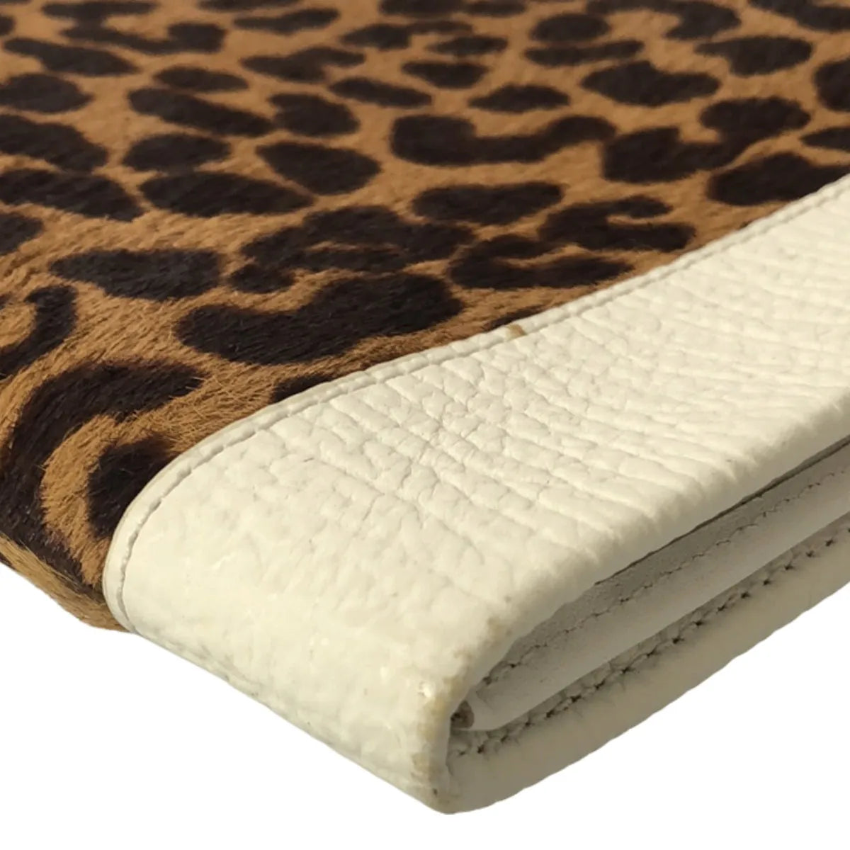 3.1 Phillip Lim |豹紋皮革手拿包 |米色/白色|女性的