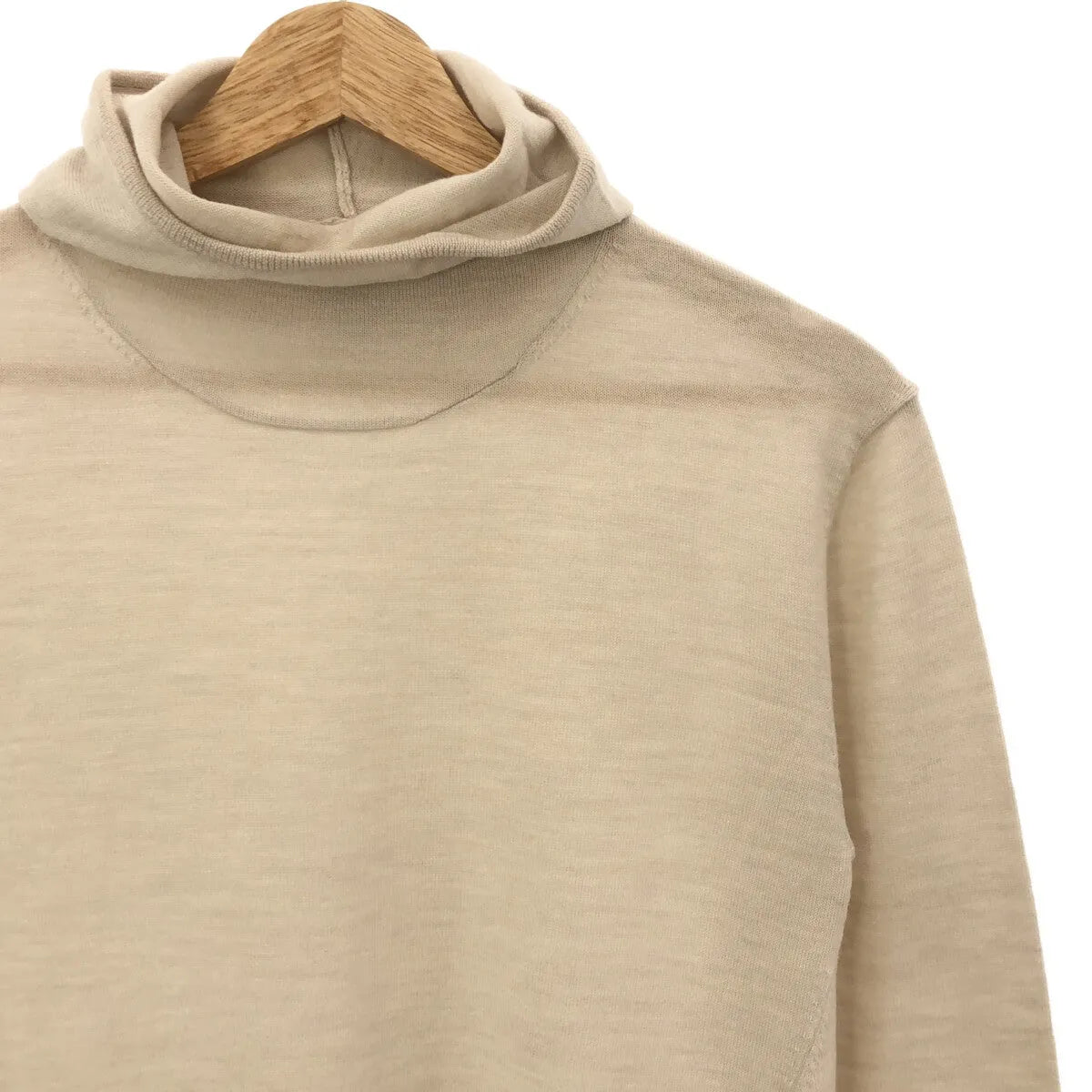 【新品】  Little $uzie / リトルスージー | 2023AW | Extra Fine Merino Wool Hooded Knit ウール フーデッドニット | One | Ivory | レディース