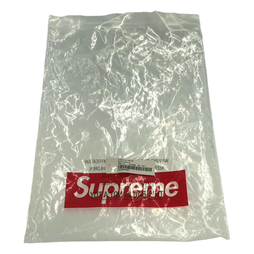 【美品】  SUPREME / シュプリーム | 2023AW | Crushed Velvet Track Pants / クラッシュト ベルベット トラック パンツ | M | black | メンズ