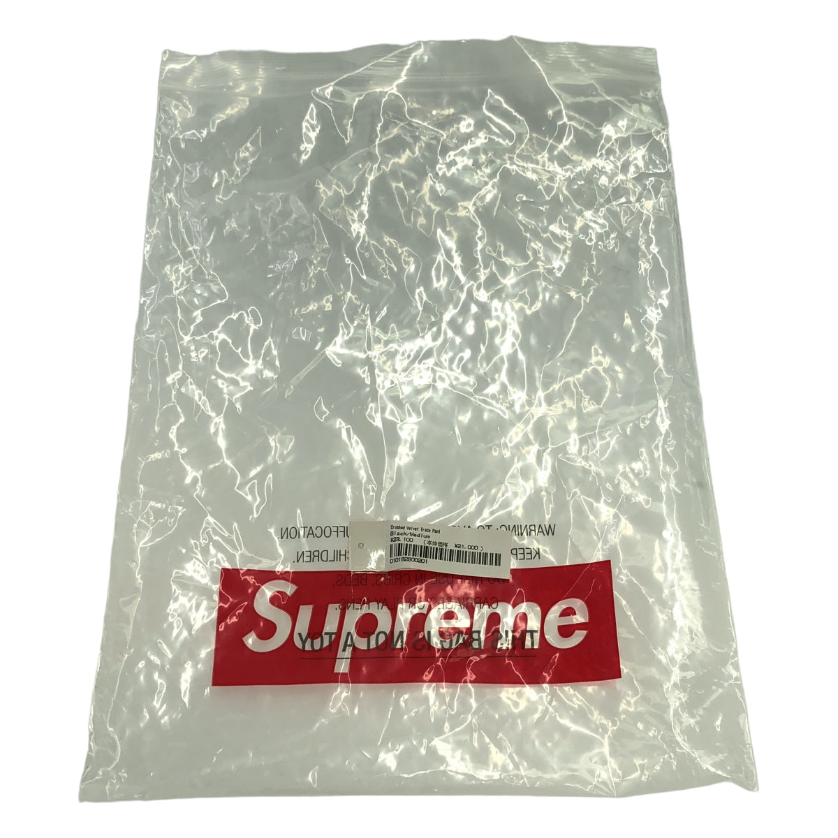 【美品】  SUPREME / シュプリーム | 2023AW | Crushed Velvet Track Pants / クラッシュト ベルベット トラック パンツ | M | black | メンズ