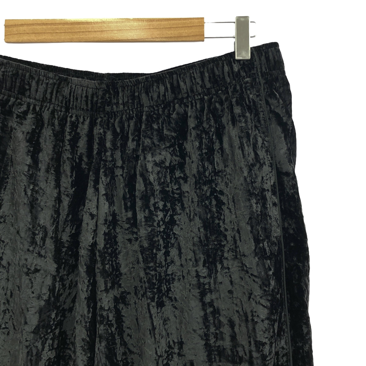 【美品】  SUPREME / シュプリーム | 2023AW | Crushed Velvet Track Pants / クラッシュト ベルベット トラック パンツ | M | black | メンズ