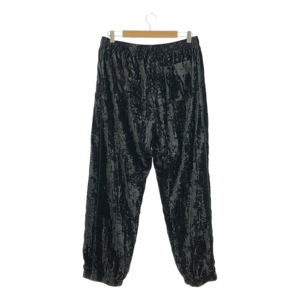 【美品】  SUPREME / シュプリーム | 2023AW | Crushed Velvet Track Pants / クラッシュト ベルベット トラック パンツ | M | black | メンズ