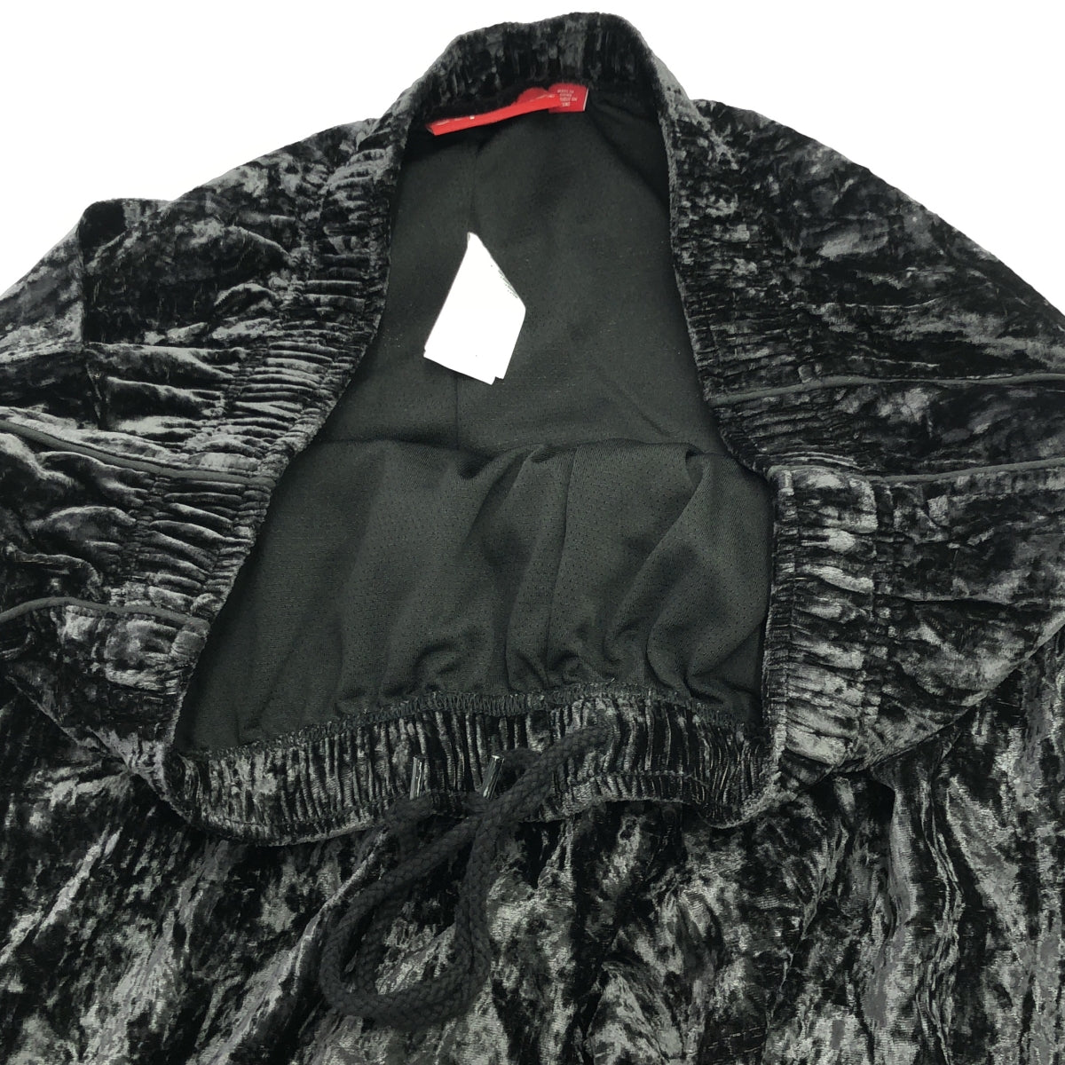 【美品】  SUPREME / シュプリーム | 2023AW | Crushed Velvet Track Pants / クラッシュト ベルベット トラック パンツ | M | black | メンズ