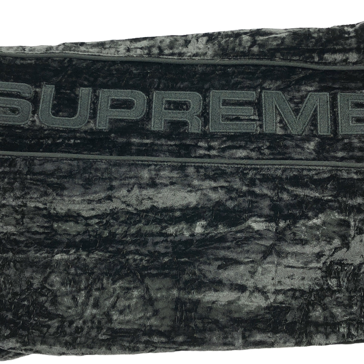 【美品】  SUPREME / シュプリーム | 2023AW | Crushed Velvet Track Pants / クラッシュト ベルベット トラック パンツ | M | black | メンズ