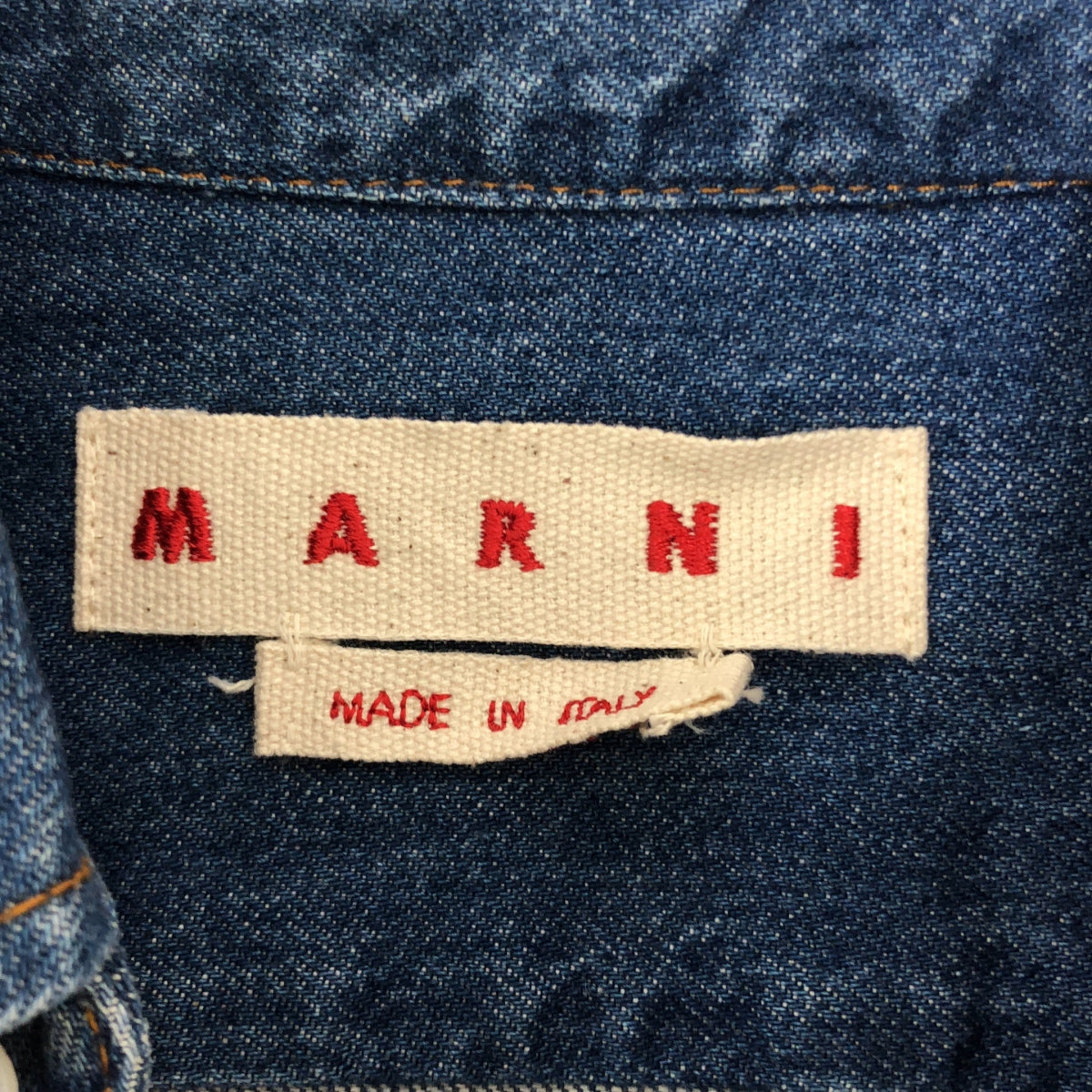 MARNI / マルニ | 2024SS | ウォッシュド コットン デニムシャツ | 48 | メンズ